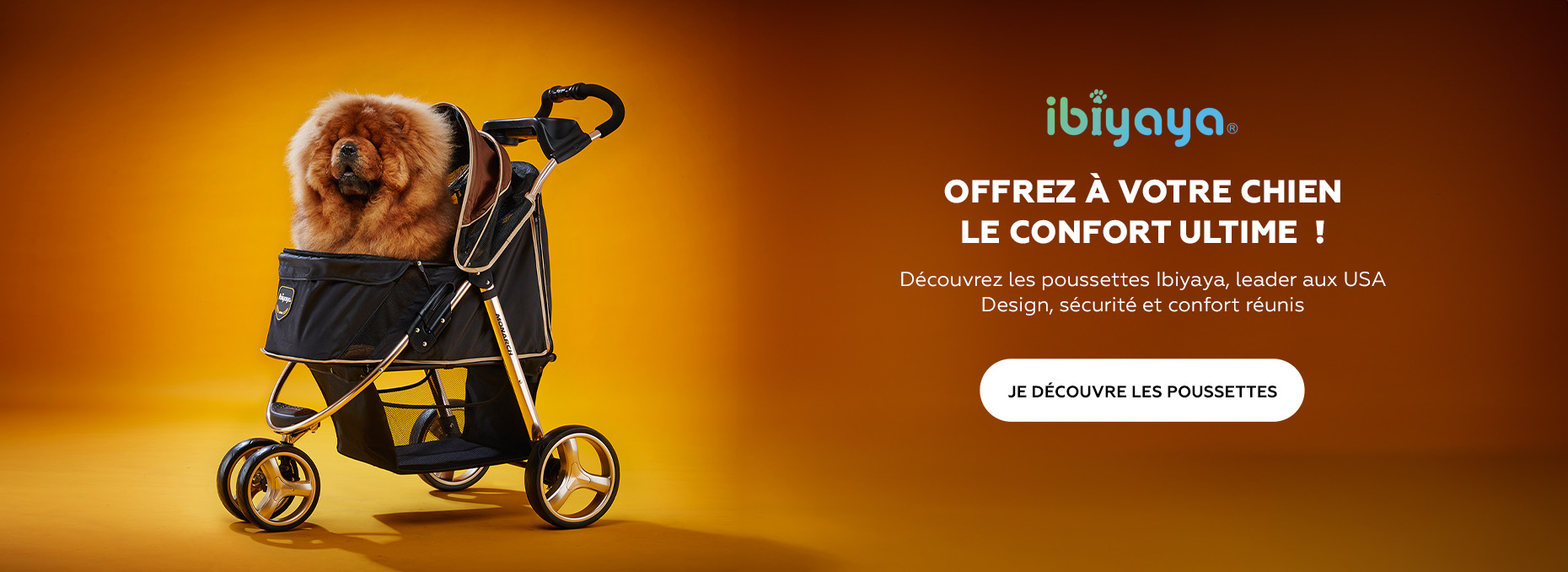 Découvrez les poussettes pour chien et chat d'Ibiyaya sur Nilufar
